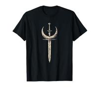 Art d'ombre rétro Moon and Sword, éclipse Lunaire Vintage des années 60 T-Shirt