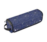 Art Dots and Lines Étui de voyage 2 en 1 pour fer à friser avec tapis amovible résistant à la chaleur Organiseur d'outils pour cheveux pour fer plat, outils chauds et accessoires de soins capillaires