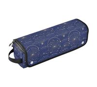 Art Dots and Lines Sac de voyage pour outils à cheveux et tapis résistant à la chaleur avec fermeture éclair étanche Organiseur de voyage pour fer à lisser, fer à friser, sèche-cheveux