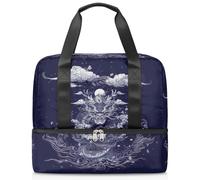 Art Dragon Sac de sport pour femmes hommes Kirls Garçons Filles 21 L Sac fourre-tout séparé pour voyage, gym, yoga, couleur, Big, Organiseur de sac