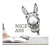 Art drôle De La Salle De Bain | Affiche D'Animaux Sur Toile, Décoration Murale Beau Cul | Art Humoristique Mural De Salle De Bain Pour Salon, Chambre, Ferme, Hôtel, Restaurant, Galerie Et Co