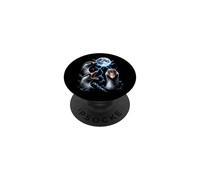 Art drôle pour Les Amoureux des oies, Oiseaux dramatiques, Lune orageuse PopSockets PopGrip Adhésif