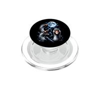 Art drôle pour Les Amoureux des oies, Oiseaux dramatiques, Lune orageuse PopSockets PopGrip pour MagSafe