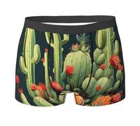 Art du Cactus Boxers Confortable Caleçon avec Ceinture Élastique Trunk pour Hommes Sports Quotidien S