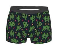 Art du Cactus Boxers Doux Boxer Homme Confortable Caleçons pour Quotidien Été Sports L