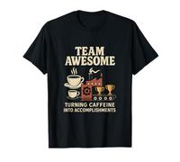 Art du café rétro Team Awesome Caffeine Factory T-Shirt