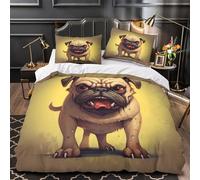 Art du Chat en colère Parure de Lit Imprimé en 3D Ultra Douce Résistante Graphique Dynamique Housse de Couette Microfibre résistante Fermeture Éclair Respirante for Fille King（220x240cm）