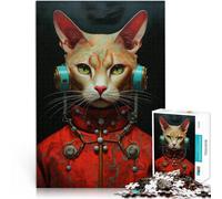 Art du Chat Puzzles 1000 pièces pour Adolescents Séjour Anti-Stress pour Tuer Le Temps Jeu éducatif pour Anniversaire, Noël 38x26cm