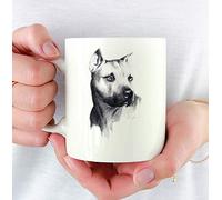 Art Du Chien American Pit Terrier Mug Céramique Tasse À Thé Durable Tasse À Café Idée Cadeau Pour Pâques Collègue Noël 330Ml