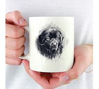 Art Du Chien Terre-Neuve Tasse À Thé Durable Tasse À Café Drôle Mug Cadeaux Fantaisie Pour Noël Anniversaire Collègue 330Ml