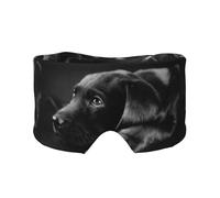 Art du chiot labrador noir,Masque pour les yeux bloquant la lumière Cache-yeux et cache-oreilles pour le sommeil