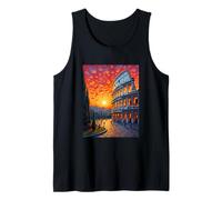 Art du Colisée de Rome dans Le Style Audacieux de Van Gogh Coucher de Soleil Débardeur