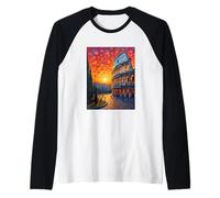 Art du Colisée de Rome dans Le Style Audacieux de Van Gogh Coucher de Soleil Manche Raglan
