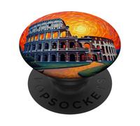 Art du Colisée de Rome dans Le Style Audacieux de Van Gogh Coucher de Soleil PopSockets PopGrip Adhésif