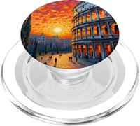 Art du Colisée de Rome dans Le Style Audacieux de Van Gogh Coucher de Soleil PopSockets PopGrip pour MagSafe
