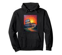Art du Colisée de Rome dans Le Style Audacieux de Van Gogh Coucher de Soleil Sweat à Capuche