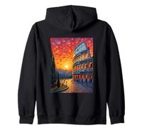 Art du Colisée de Rome dans Le Style Audacieux de Van Gogh Coucher de Soleil Sweat à Capuche
