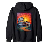 Art du Colisée de Rome dans Le Style Audacieux de Van Gogh Coucher de Soleil Sweat à Capuche