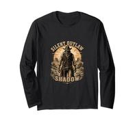 Art du désert de Silent Outlaw Shadow Western Cowboy Manche Longue