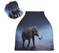 Art Du Désert D'Éléphant Housse de Canopée pour Poussette,Siège de Voiture pour Bébé Dais Siège Auto Couverture D'Allaitement Pare-Soleil Respirant Extensible pour Bébé