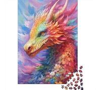 Art du Dragon Arc-en-Ciel Puzzle Adulte 1000 Pièces Papier Qualité Supérieure Jeu Éducatif Défi Classique Cadeau Homme Femme 52x38cm/1000pcs