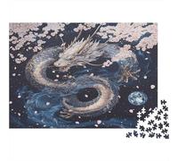 Art du Dragon Cadeau Unique Décoration Intérieure Style Mythique Japonais Jeu Éducatif Challenge Toy Adultes & Enfants des 14 Ans 70x50cm/1000pcs