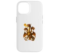 Art du Dragon d'hydre crachant de feu Trois Monstres à Long Cou Coque pour iPhone 14