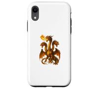 Art du Dragon d'hydre crachant de feu Trois Monstres à Long Cou Coque pour iPhone XR
