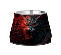 Art du Dragon Rouge en ColèRe Gamelles Antidérapantes pour Chiens,en Acier Inoxydable Empilables pour Chiots