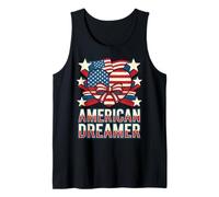 Art du Drapeau américain American Dreamer Patriotic Heart Stars Stripes Débardeur
