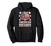 Art du Drapeau américain American Dreamer Patriotic Heart Stars Stripes Sweat à Capuche