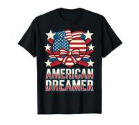 Art du Drapeau américain American Dreamer Patriotic Heart Stars Stripes T-Shirt