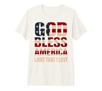 Art du Drapeau de l'Amérique God Bless T-Shirt Haut de Gamme