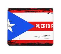 Art du Drapeau De Porto Rico Mousepad Antidérapant Tapis De Souris Gaming Résistant À Usure Tapis De Souris pour Maison Bureau Jeu 25X30Cm