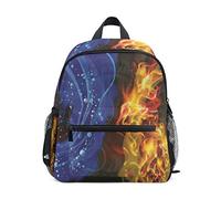 Art du Feu D’Eau Sac à Dos Enfant Sac d'École Maternelle Préscolaire Étudiant Scolaire Cartable pour Les d'Âge de La Âgés de 2 à 7 Ans Garçons Filles