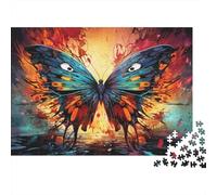 Art du feu du Papillon 1000 Pièces Papillon de feu Puzzle Classique en Carton Épais Difficile pour Adultes Relaxation Créativité Détente Excellente Idée De Cadeau Très Bien Notée 38x26cm/1000pcs