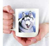 Art Du Husky De Sibérie Mug Unique Tasse À Thé Drôle Tasse À Café Cadeau Mignon Pour Noël Collègue Pâques 330Ml