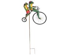 Art du Jardin en métal, putains de Vent pour Jardin Vintage vélo en métal Grenouilles Spinner de Vent sur Un vélo d'ornement 3D Animal sur des Sculptures pour décoration PE