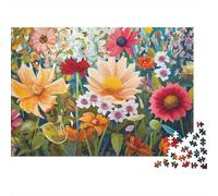 Art du Jardin Floral Puzzle 1000 Pièces Adulte avec Clic Parfait, Ensemble De Casse-tête en Puzzle énigme De Compétence Logique pour Un Hobby Créatif, Puzzle À La Meilleure Évaluation 38x26cm/1000pcs