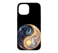 Art du Loup Yin Yang Coque pour iPhone 15