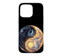 Art du Loup Yin Yang Coque pour iPhone 15 Pro Max