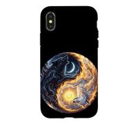 Art du Loup Yin Yang Coque pour iPhone X/XS
