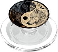 Art du Loup Yin Yang PopSockets PopGrip pour MagSafe