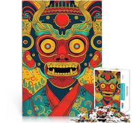 Art du Masque Japonais Oni Yokai Puzzles pour Adolescents 1000 pièces Analyse et logique De Superbes Cadeaux et Jouets 38x26cm
