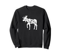 Art du Mot de l'orignal de l'Alaska - Animal Amusant Sweatshirt