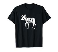 Art du Mot de l'orignal de l'Alaska - Animal Amusant T-Shirt