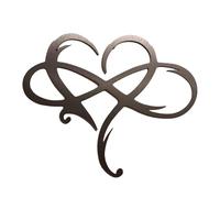 Art du Mur du Coeur de l'amour, décoration murale en fer forgé pour Cuore, le seul décor mural Infini Coeur Amour Signe Acier Art Géométriques pour la chambre Retaileded