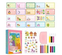 Art du papier à gratter - Kit d'artisanat arc-en- | Ensemble de dessin pour avec feuilles de révélation de couleurs pour activités créatives, apprentissage, jeu, jouet amusant pour