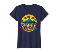 Art du Paradis Tropical Ayiti Cherie de la Fierté haïtienne T-Shirt, Femme, Bleu Marine, 3XL