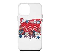 Art du Patrimoine régional à Carreaux Floraux à Chevrons de l'Oregon Coque pour iPhone 12 Mini